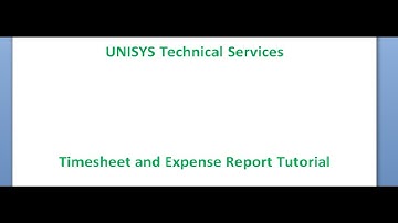 Timesheet and Expense Report Tutorial Video