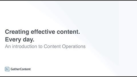 An introduction to ContentOps