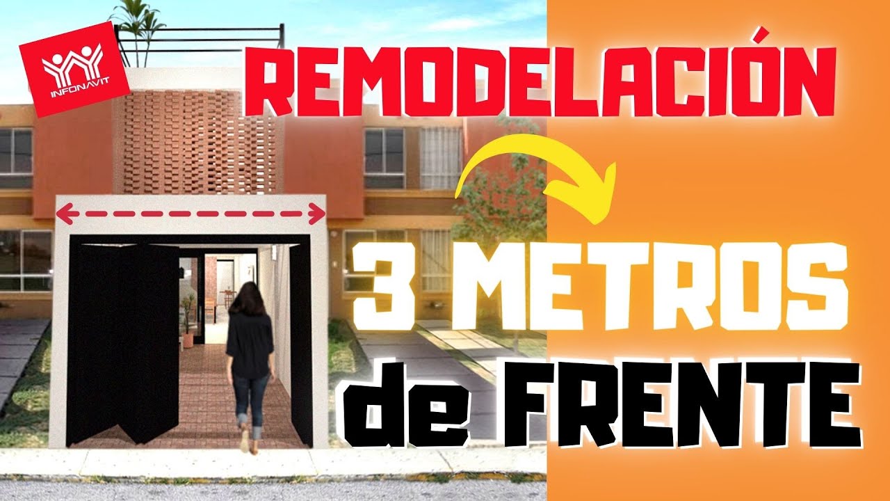 ? CASA de INFONAVIT Remodelada - Ampliación de DOS PISOS | Pequeñas con  BALCON #casas #interessocial - YouTube