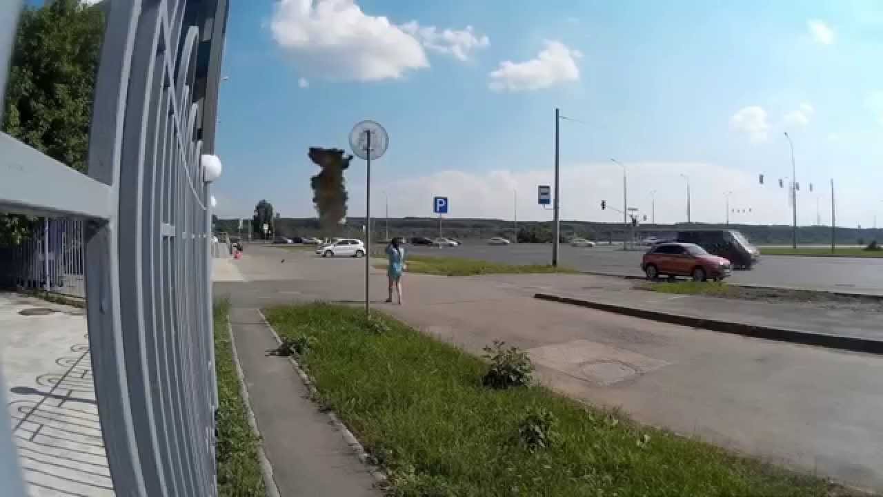 Видео машина взорвалась