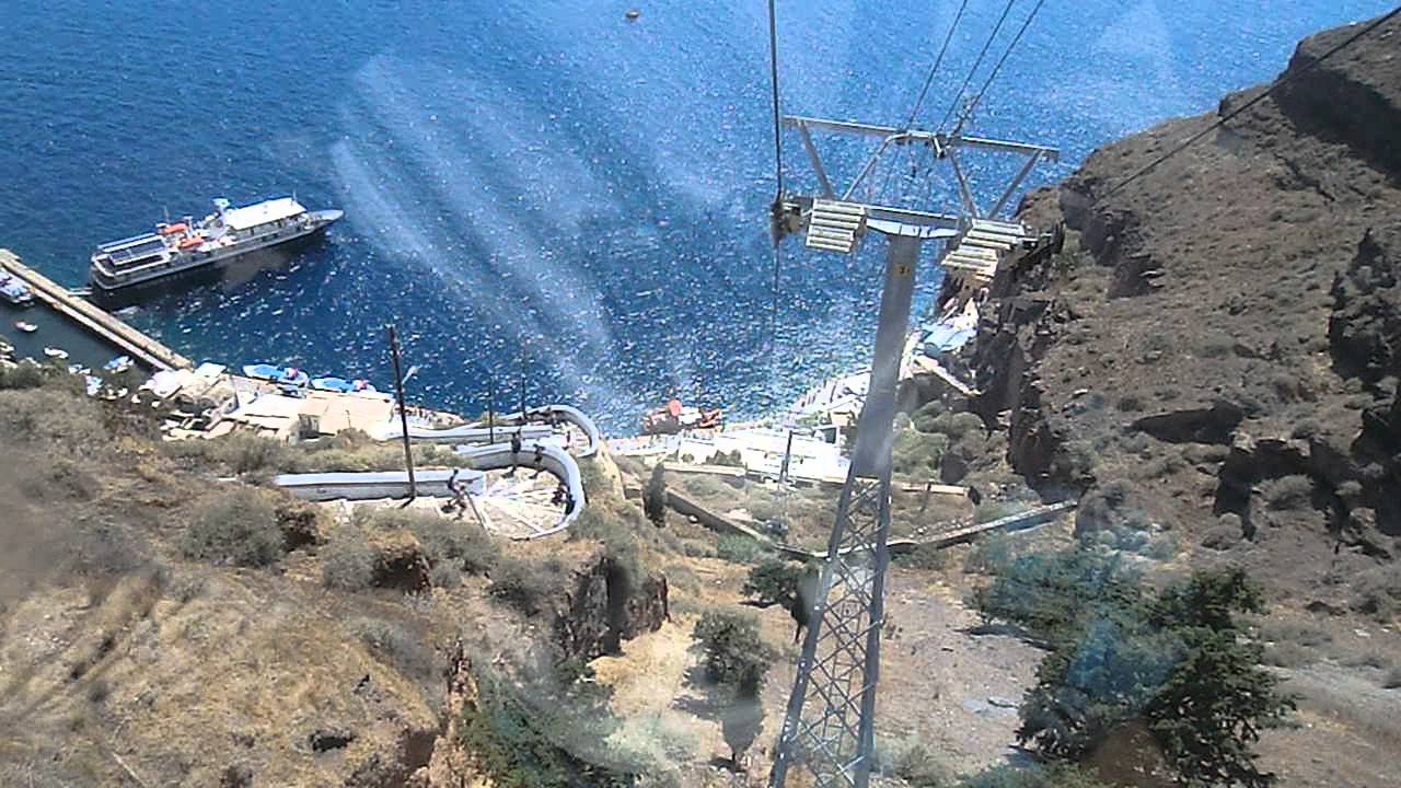 Santorini Cable Car Ride FULL POV - 2013 - YouTube