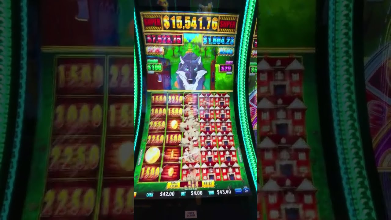 Crazy Full Screen Mansions Huff N Even More Puff Super Mansion Feature Bonus Wheel Slots Casino