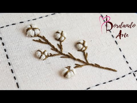 Cómo bordar a mano flores de algodón