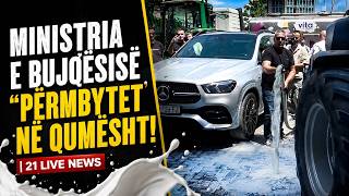 Ministria e Bujqësisë “përmbytet” në qumësht! | 21 LIVE NEWS