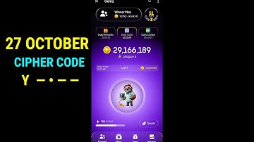 Gemz Daily Cipher & Combo 27 October | Gemz Daily Code | Gemz Daily Combo 27 October | Gemz Cipher