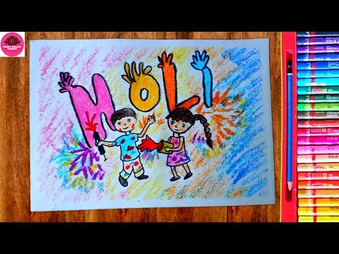 Featured image of post Holi Scenery For Kids / Children spray colours to each other.