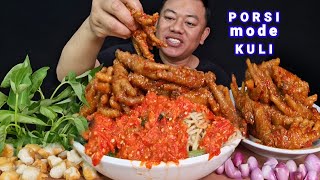 GABRES AJA⁉️ MAKAN 5 PORSI MIE AYAM FULL SAMBEL CEKER PEDAS MANIS LALAPAN KANGKUNG MENTAH BAMER 