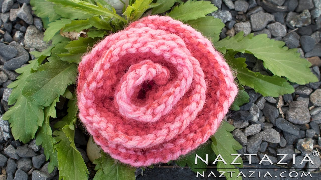 How To Knit A Rose Beginner Easy Simple Knitted Rolled Rose Flower Diy Knitting Tutorial