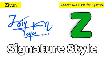✅ How to Write Signature of my name | Sign your name | Ziyan Name Signature Style