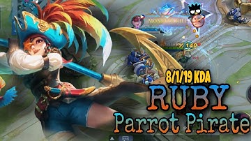 Ruby Best Build 2022 | Ruby Parrot Pirate FT. Odette Combo Gameplay | MLBB