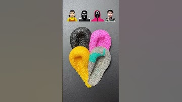 🎨What a Satisfy mixing with Squid game and guess the last color #satisfying #sharkzhan