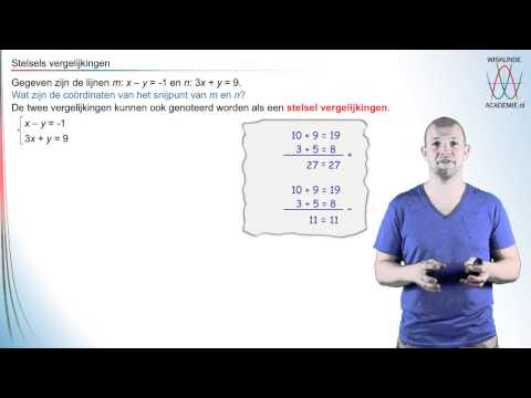 Video: Waar wordt een stelsel van vergelijkingen voor gebruikt?