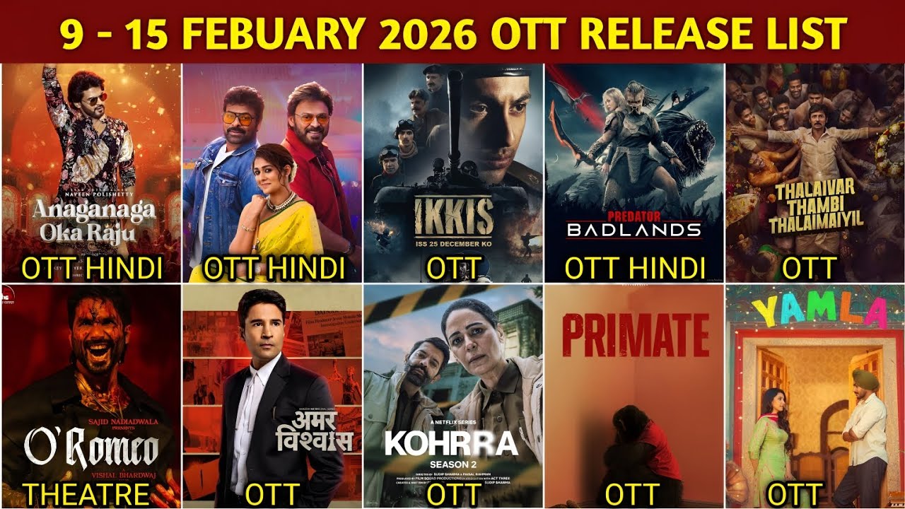 This Week 9 - 15 February OTT Release Movies & Web Series | Kohrra S2 | Ikkis OTT | Netflix, Zee5