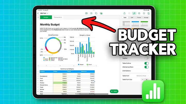 How to Budget in Apple Numbers Using Budget Tracker
