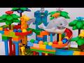 INSANE LEGO Duplo Marble Run ASMR 🌈 Tropical Track Madness | Ultimate Sea Animal Arena Race Battle!
