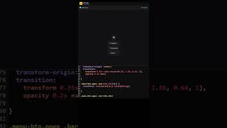 Крутая анимация появляющегося меню на чистом JS и CSS #frontend #javascript #html #css