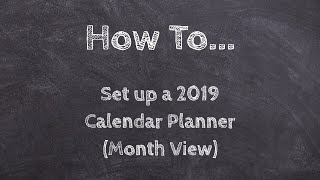How to set up a 2019 calendar planner in Pages on an iPad - Document set up, facing pages month view screenshot 5