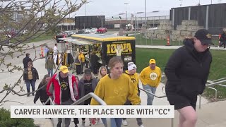 Hawkeye fans flock to Carver-Hawkeye Arena for Caitlin Clark's final at-home game