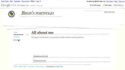 Lesson 2 - Amending google sites