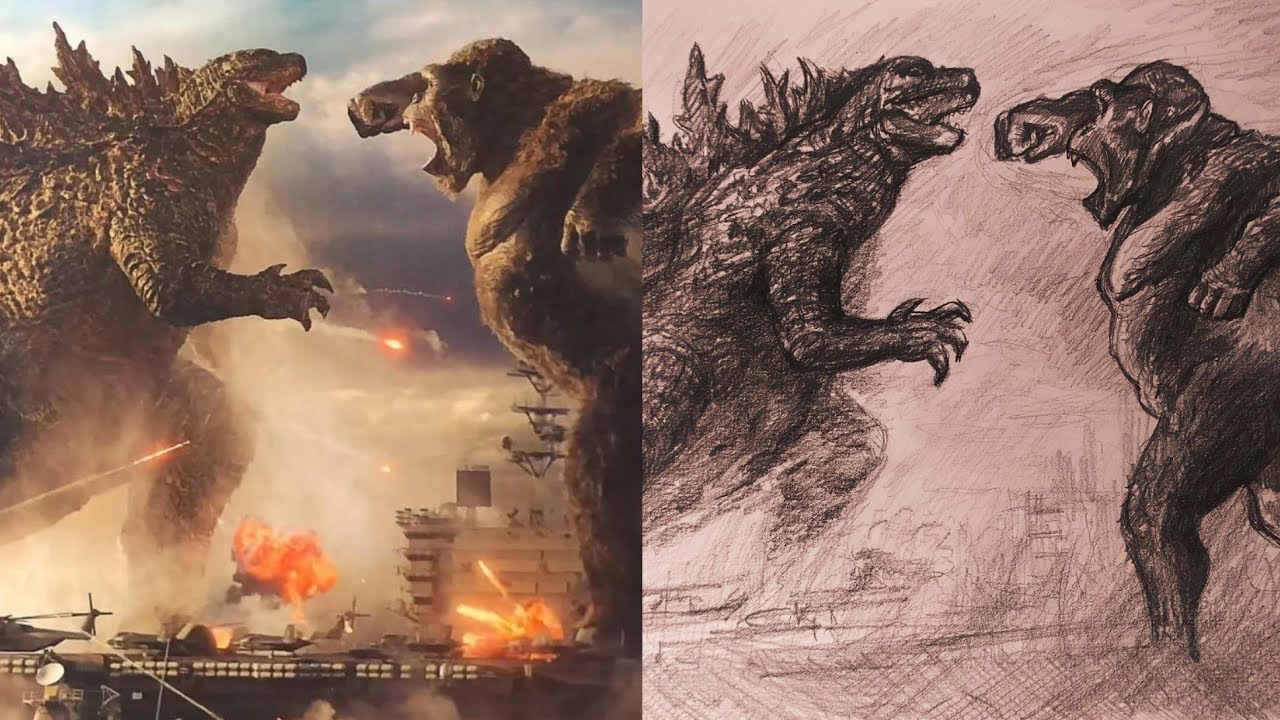 Godzilla vs. Kong - Official Drawing | How To Draw - YouTube
