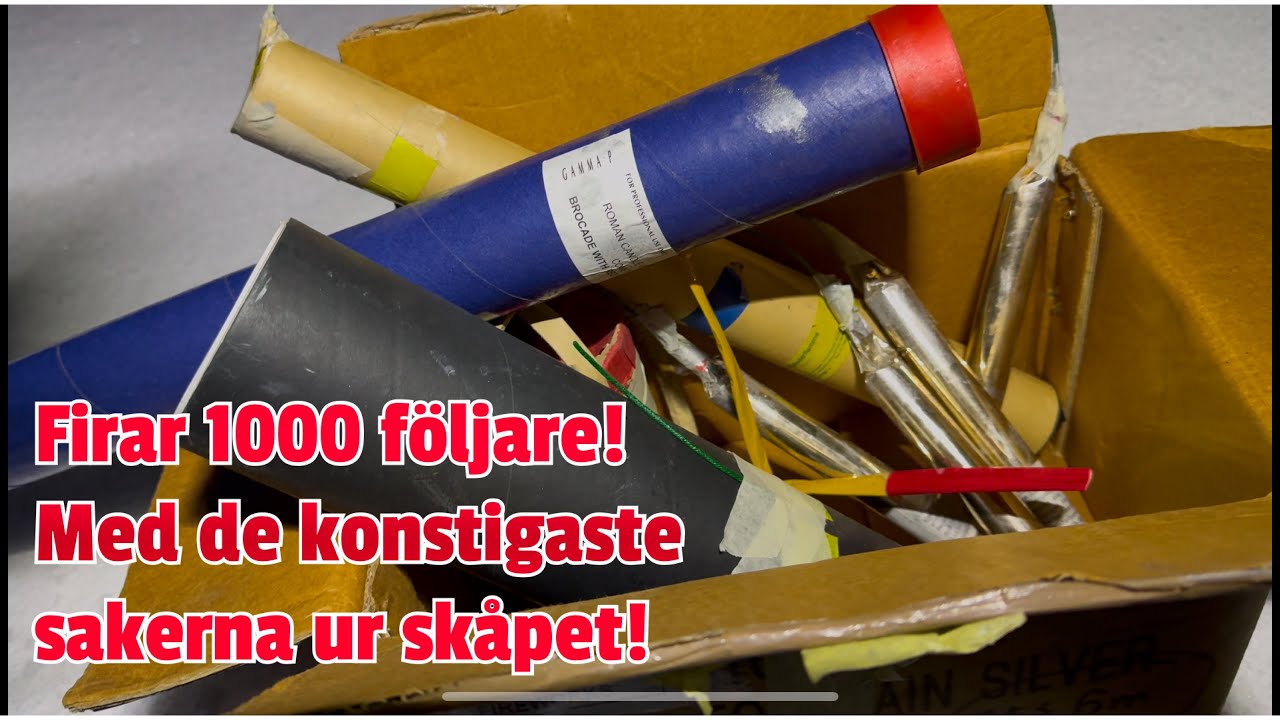 Firar 1000 följare med konstiga fyrverkerier ur skåpet!