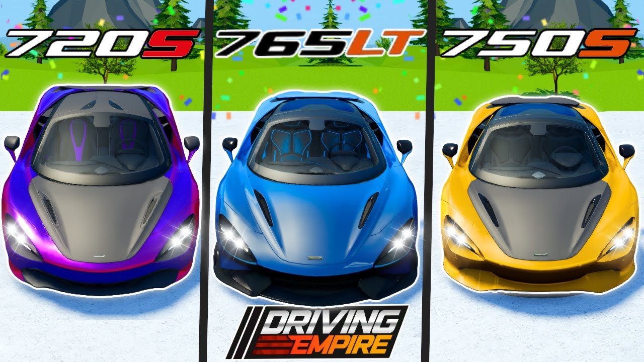 mclaren-720-vs-765-vs-750-in-driving-empire-youtube
