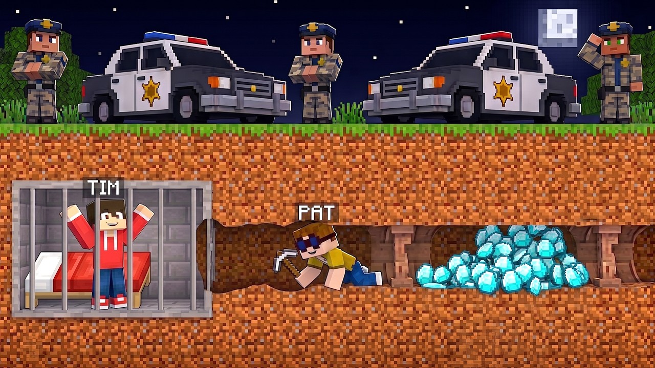 PAT FLÜCHTET aus einem UNTERGRUND GEFÄNGNIS! (Minecraft)