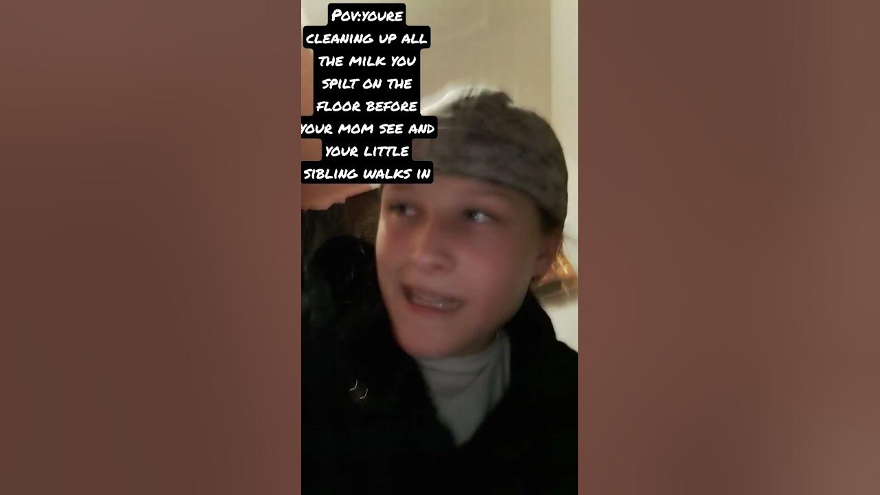 you spill the all the milk and your sibling walks in - YouTube