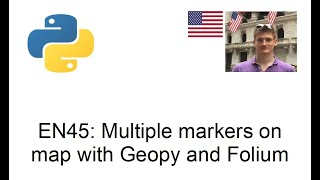 Multiple location markers geocoded and placed with Folium and Geopy