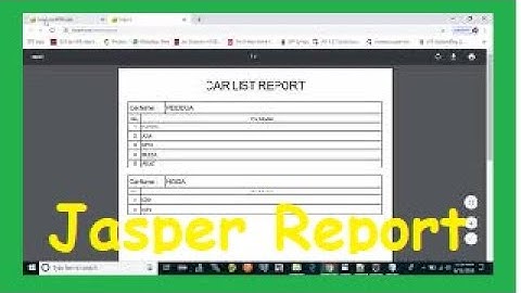 Spring Boot | Jasper Report+JDBC,MVC Pattern,Model,DAO,Service,Controller,JSP,PostgreSql DB(JAVA)