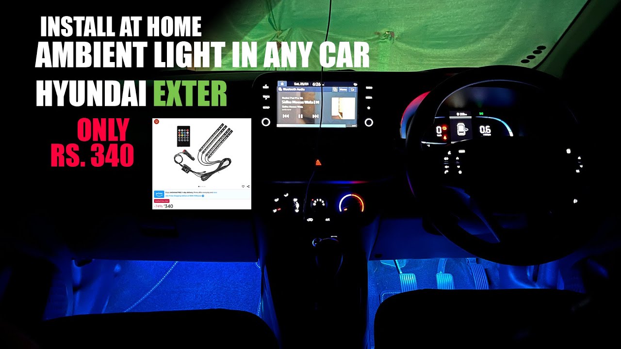 CAR RGB LED LIGHTING INSTALL! CAR AMBIENT LIGHT UNDER 350 RS | AMBIENT ...