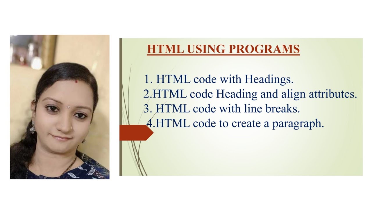 HTML using programs #htmlcode #preethi #computerknowledge #windows # ...