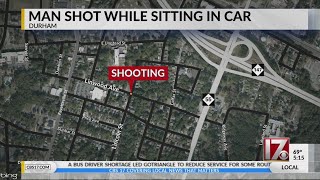Man sitting in vehicle shot in drive-by at Durham intersection, police say