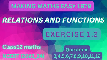 Relations and Functions | Chapter 1 Class 12 Maths | Making maths easy 1979