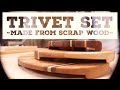 Trivet set made from scrap wood