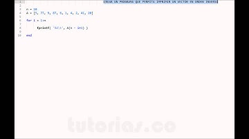 arrays – matLab (imprimir vector orden inverso)