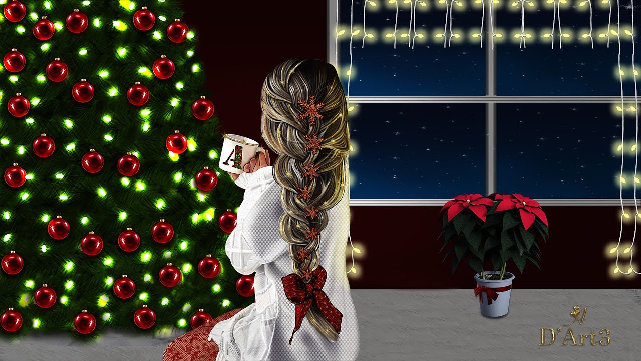 CHRISTMAS TREE AMBIENCE | CHRISTMAS MUSIC MIX | FALLING SNOW SOUND