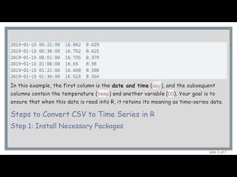 Converting CSV into Time Series Data in R