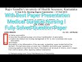 download RGUHS Medical Surgical Nursing l Supplement Question Paper of Feb 2023 || 2nd Year Bsc NSG