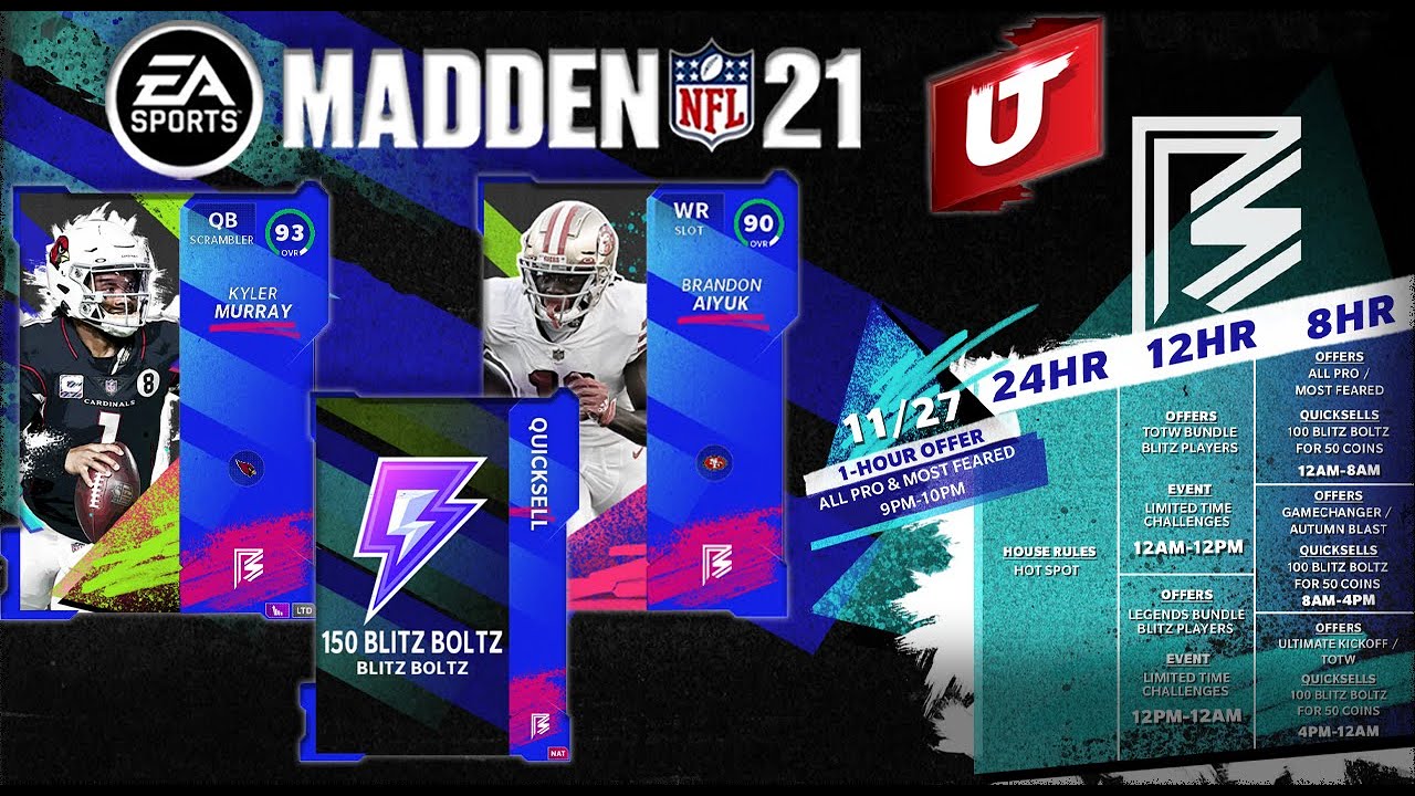 Madden 21 Blitz Promo Day 2 LTD Kyler Murray, House Rules, Store