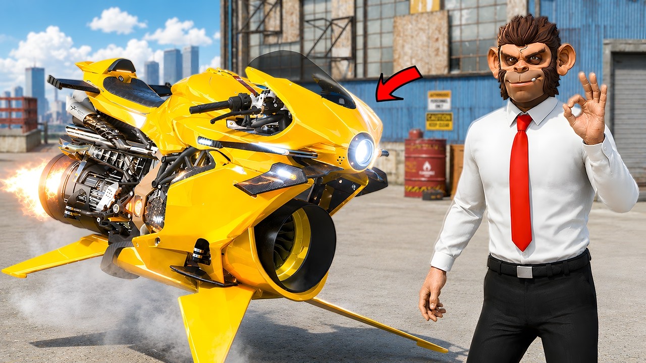 I Stole a Top Secret FLYING BIKE in GTA 5