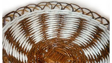 Glazing a woven paper basket. Lesson 6.