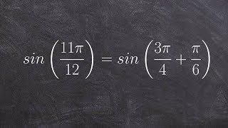 How to evaluate sum of two angles using the sum formula for sine
