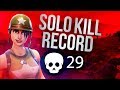 SOLO KILL RECORD **29**Fortnite World Record