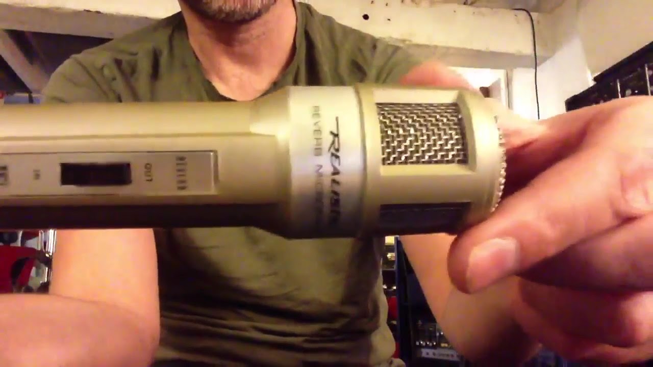 Realistic microphone with built in spring reverb for sale o YouTube