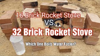 ROCKET STOVE WITH ONLY 16 BRICKS