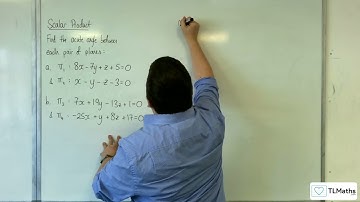 A-Level Further Maths F3-10 Scalar Product: Examples of Finding the Angle between Two Planes