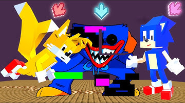 FNF Character Test | Gameplay VS Minecraft Animation | VS Sonic, Huggy Wuggy