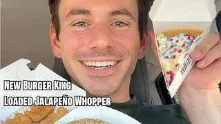 New Burger King Loaded Whopper, Firecracker Cookie Pie, & Crown Nuggets Review