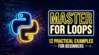 Python For Loop Explained with 12 Real Examples | range(), Lists, Strings & Dictionaries | Beginner